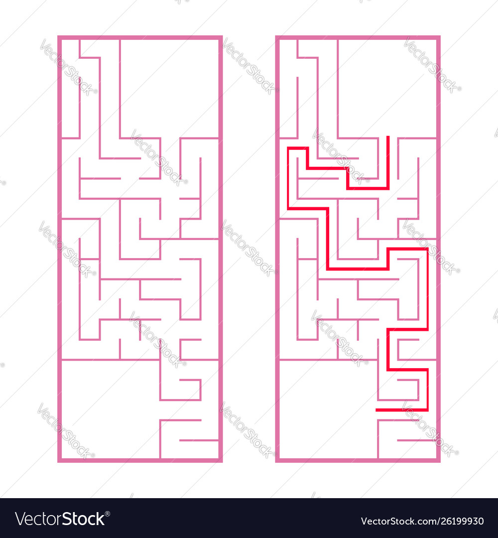 Rectangular labyrinth maze an interesting vector image Rectangular labyrinth maze an interesting