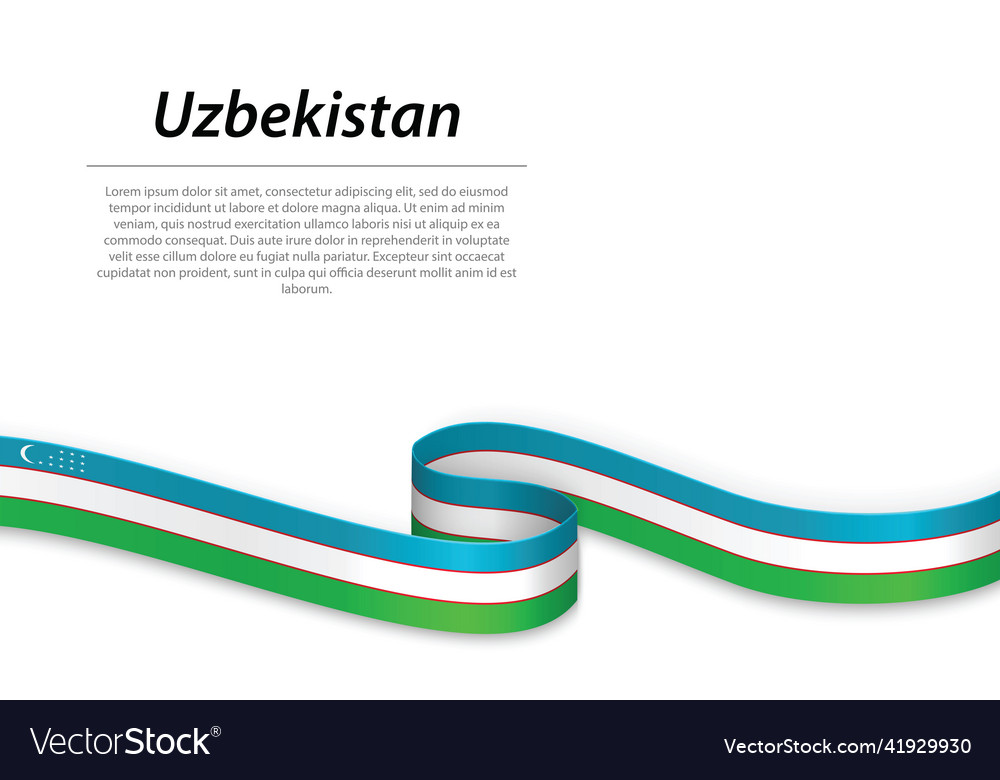 Webband oder Banner mit Flagge von uzbekistan