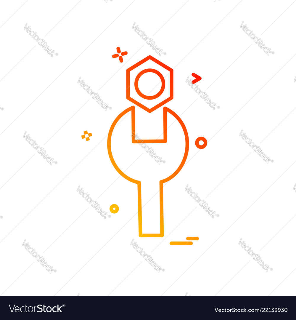 Wrench icon design Vector Image Wrench icon design