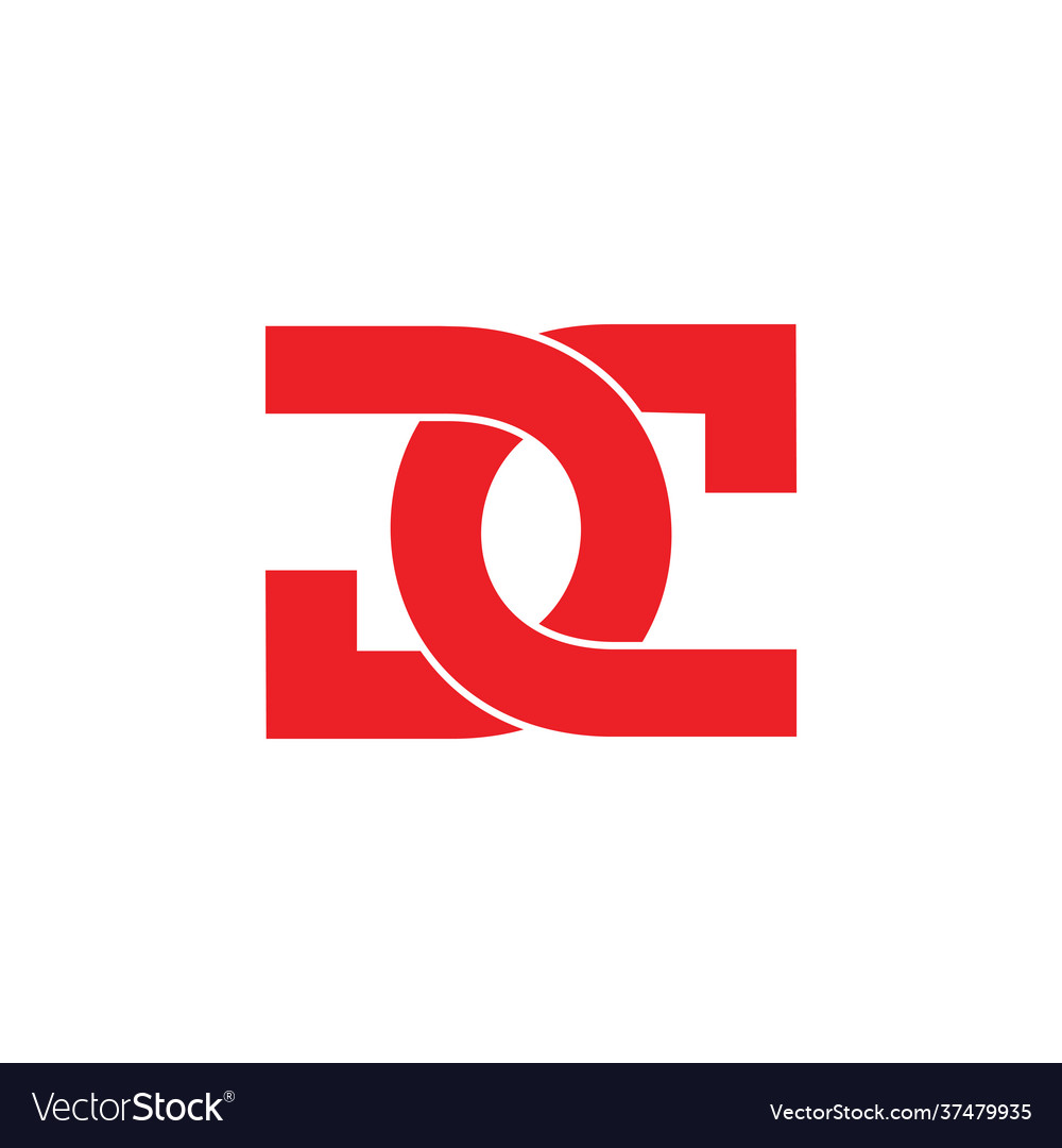 Abstract letter dc linked overlap simple logo