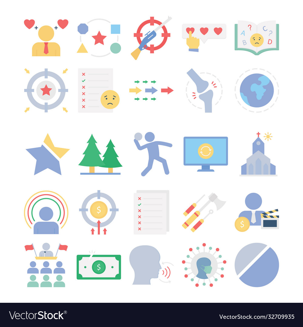 Explanatory icons set every single icon c