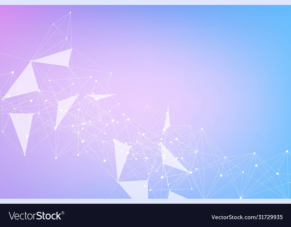 Geometric abstract background with connected line vector image Geometric abstract background with connected line
