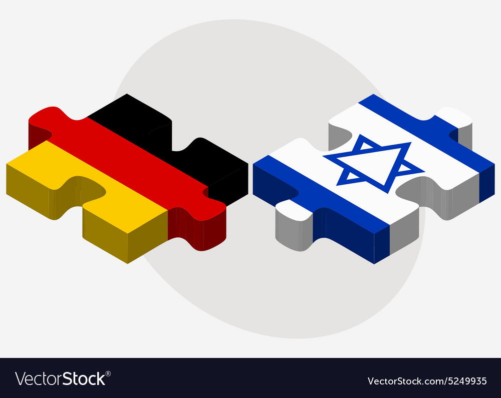 Germany and israel flags Royalty Free Vector Image