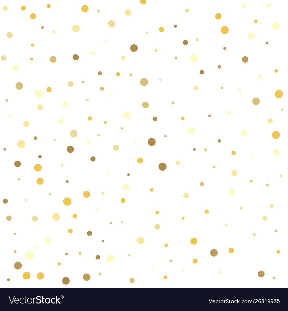 Gold flying dots confetti magic cosmic chri Vector Image