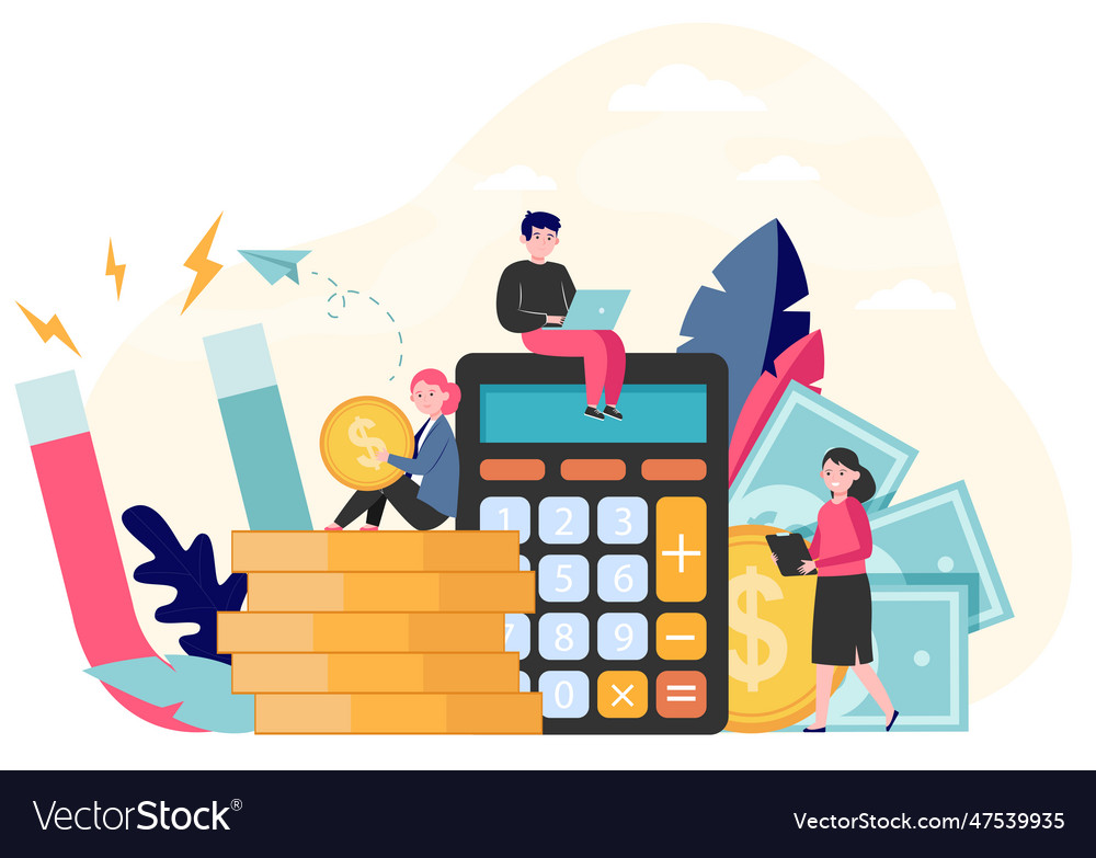 Money and income attraction Royalty Free Vector Image