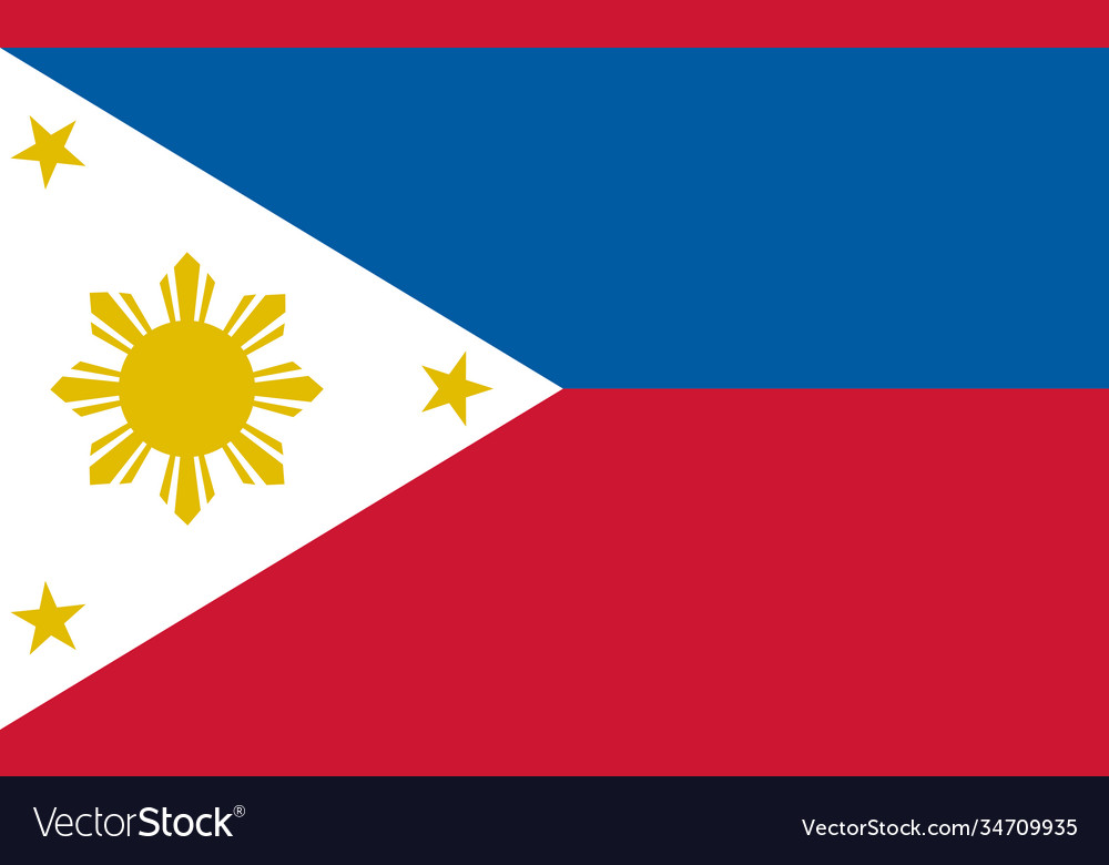 Philippines national flag in exact proportions Vector Image