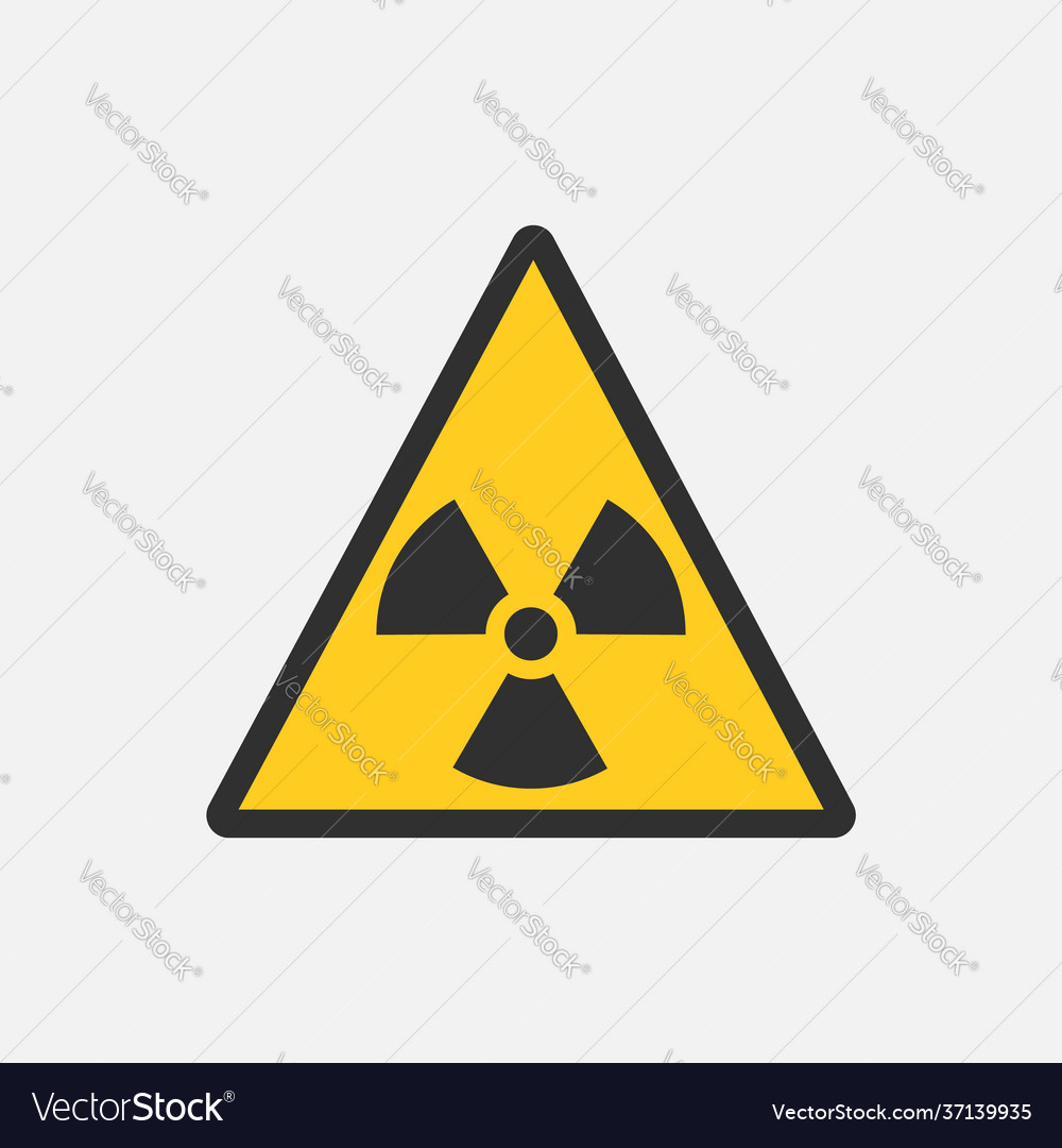 Radiation symbol warning icon vector image Radiation symbol warning icon