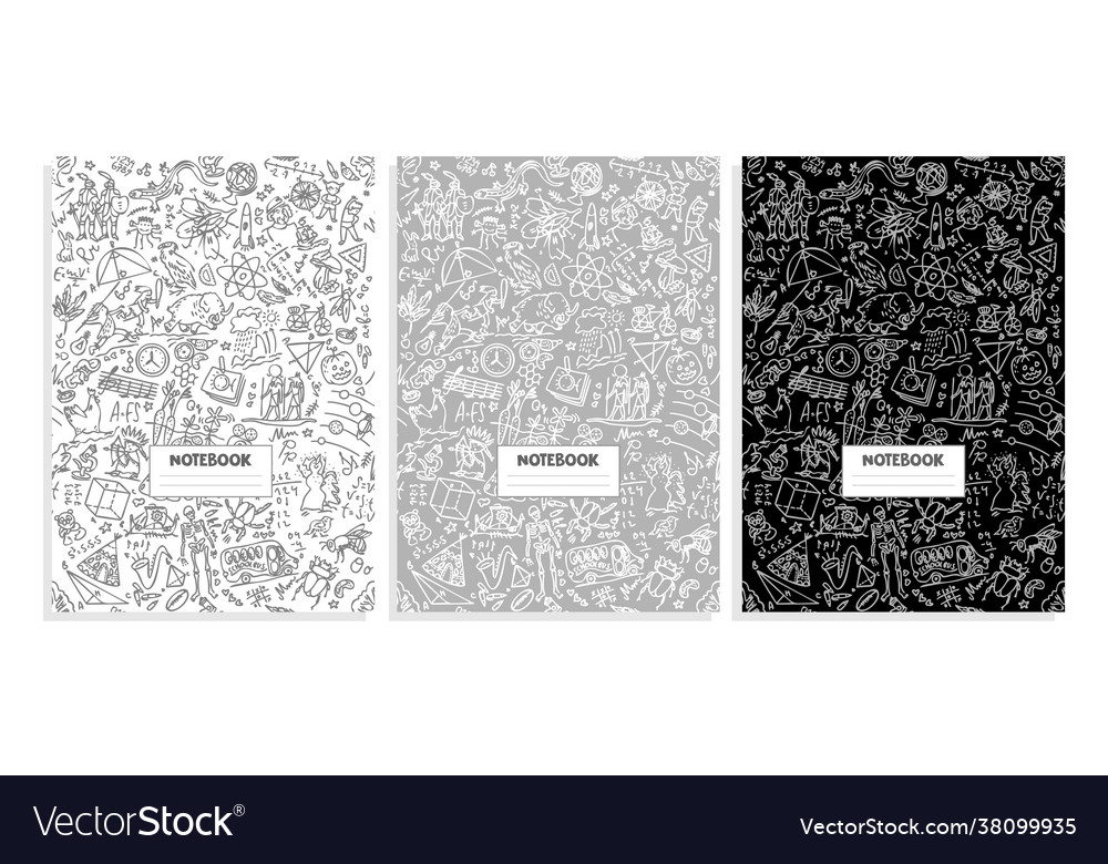 School notebook cover Royalty Free Vector Image