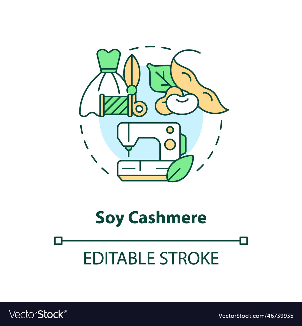 Soy cashmere concept icon vector image Soy cashmere concept icon