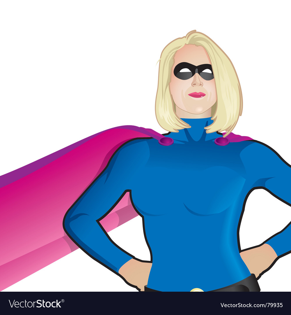 Superwoman close up Royalty Free Vector Image - VectorStock