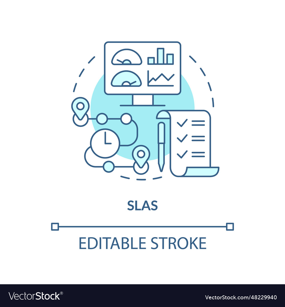 2d customizable slas blue icon concept vector image 2d customizable slas blue icon concept