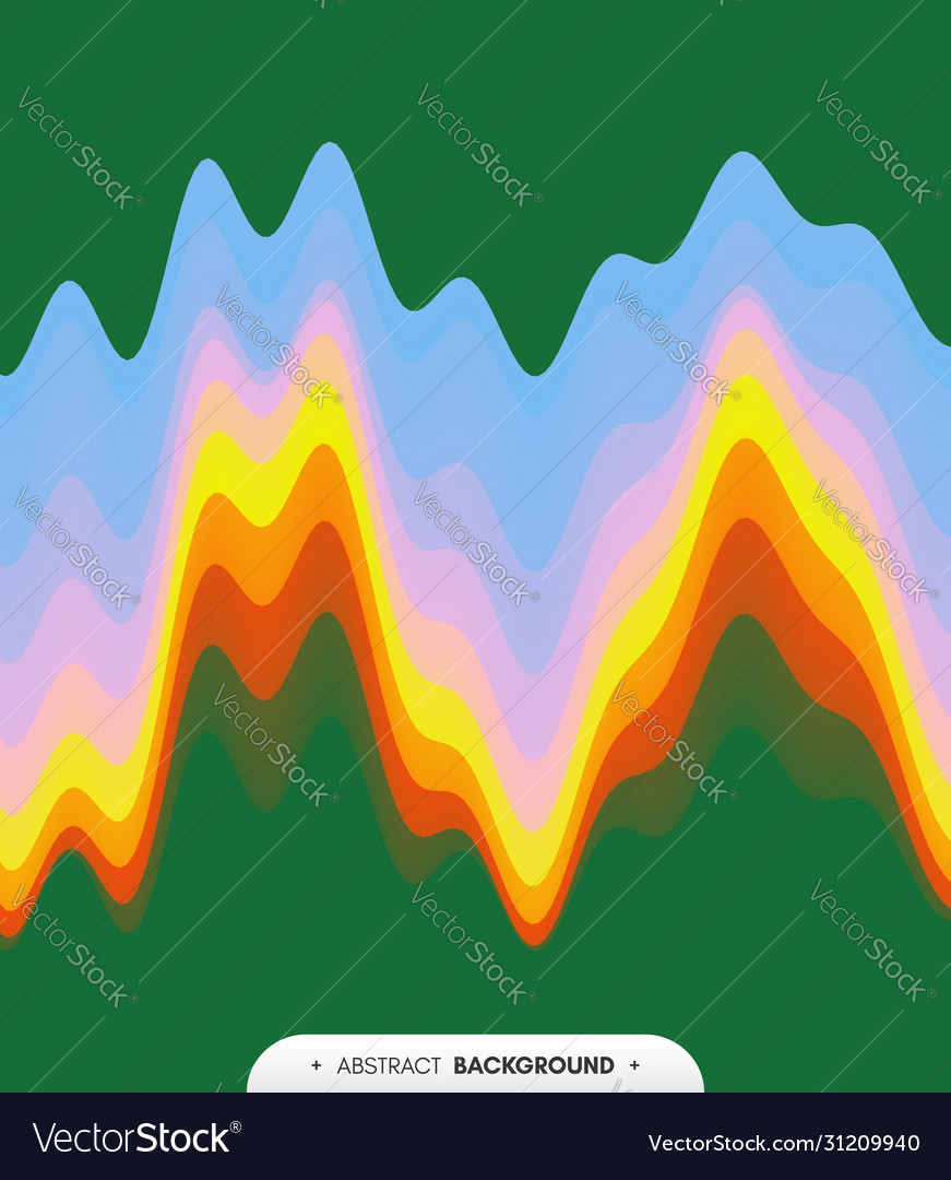 Abstract waveform background 3d technology style vector image Abstract waveform background 3d technology style
