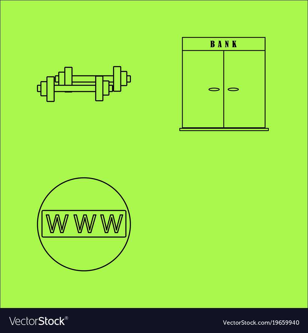 Basic content simple linear outline icon set