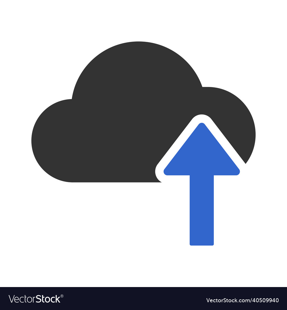 Cloud upload icon design vector image Cloud upload icon design