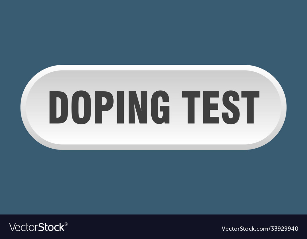 Doping Testknopf abgerundetes Zeichen auf weiß