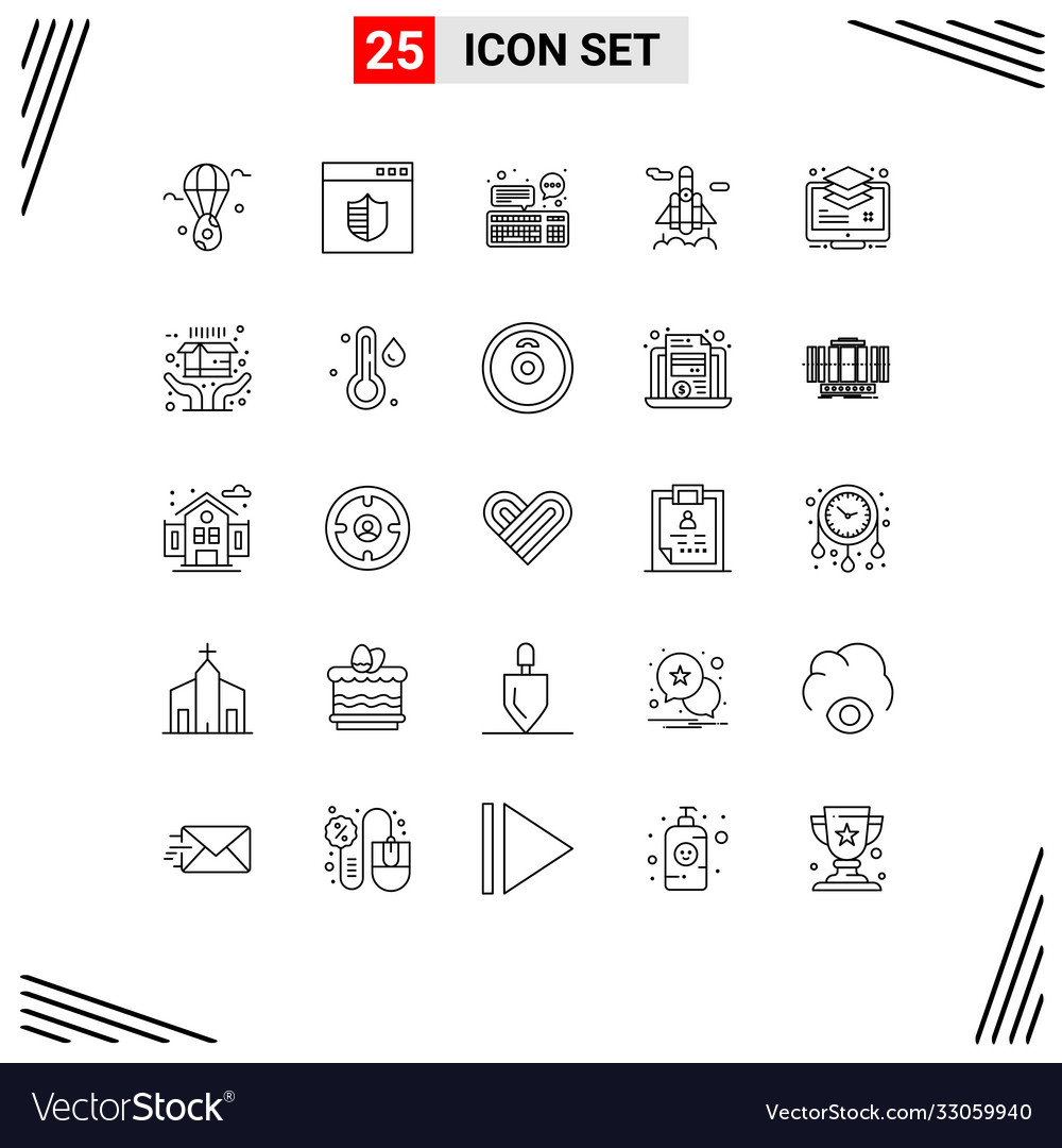 Editable line pack 25 simple lines layer