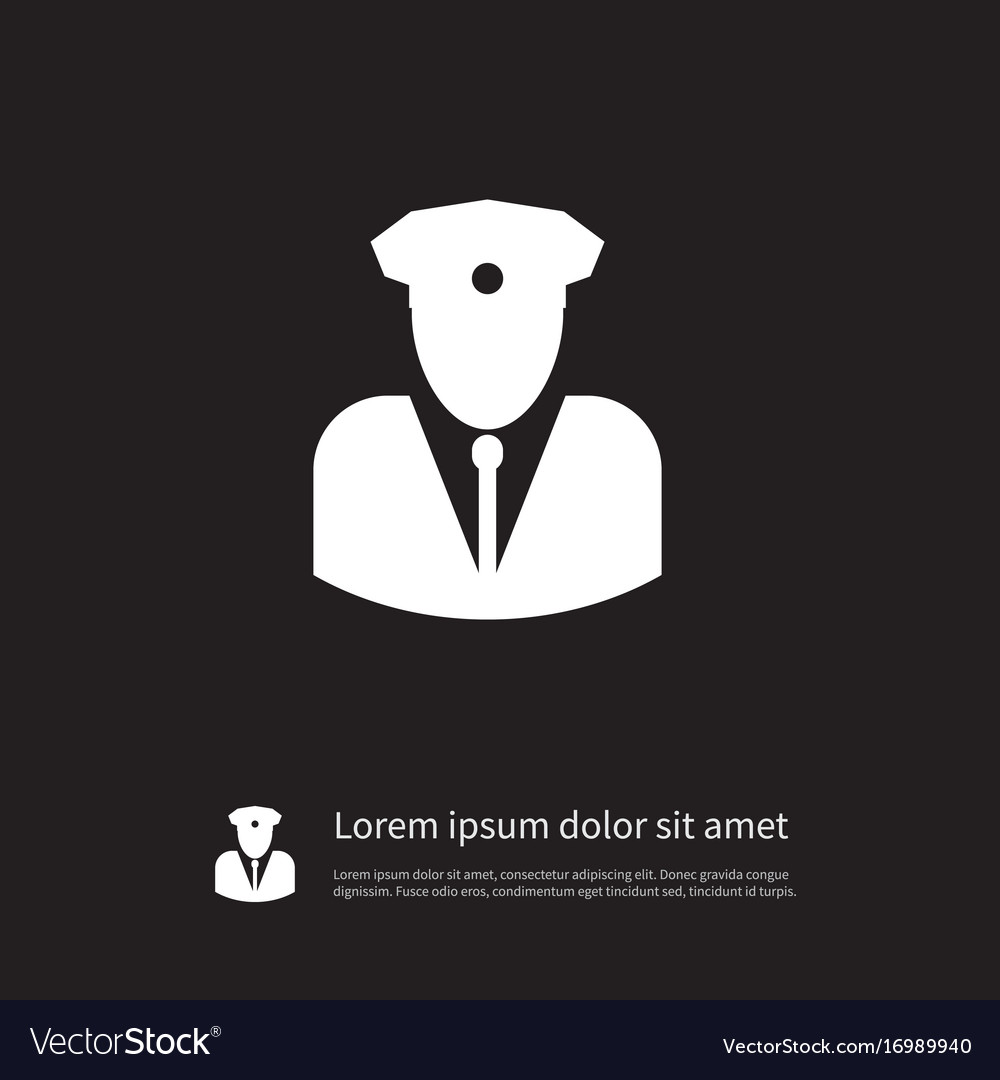 Isolated security man icon agent element