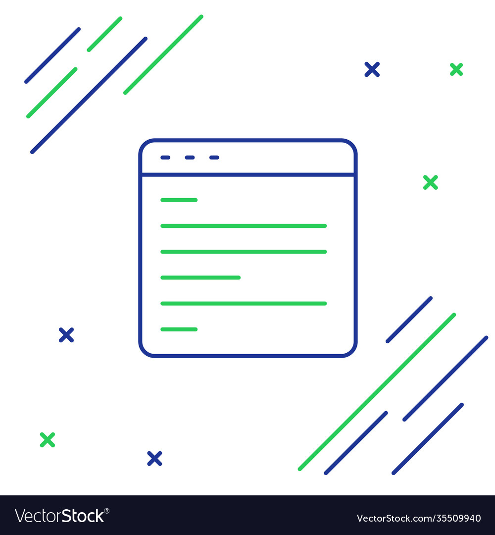 Line Computer Api Interface Icon isoliert auf weiß vector image Line Computer Api Interface Icon isoliert auf weiß