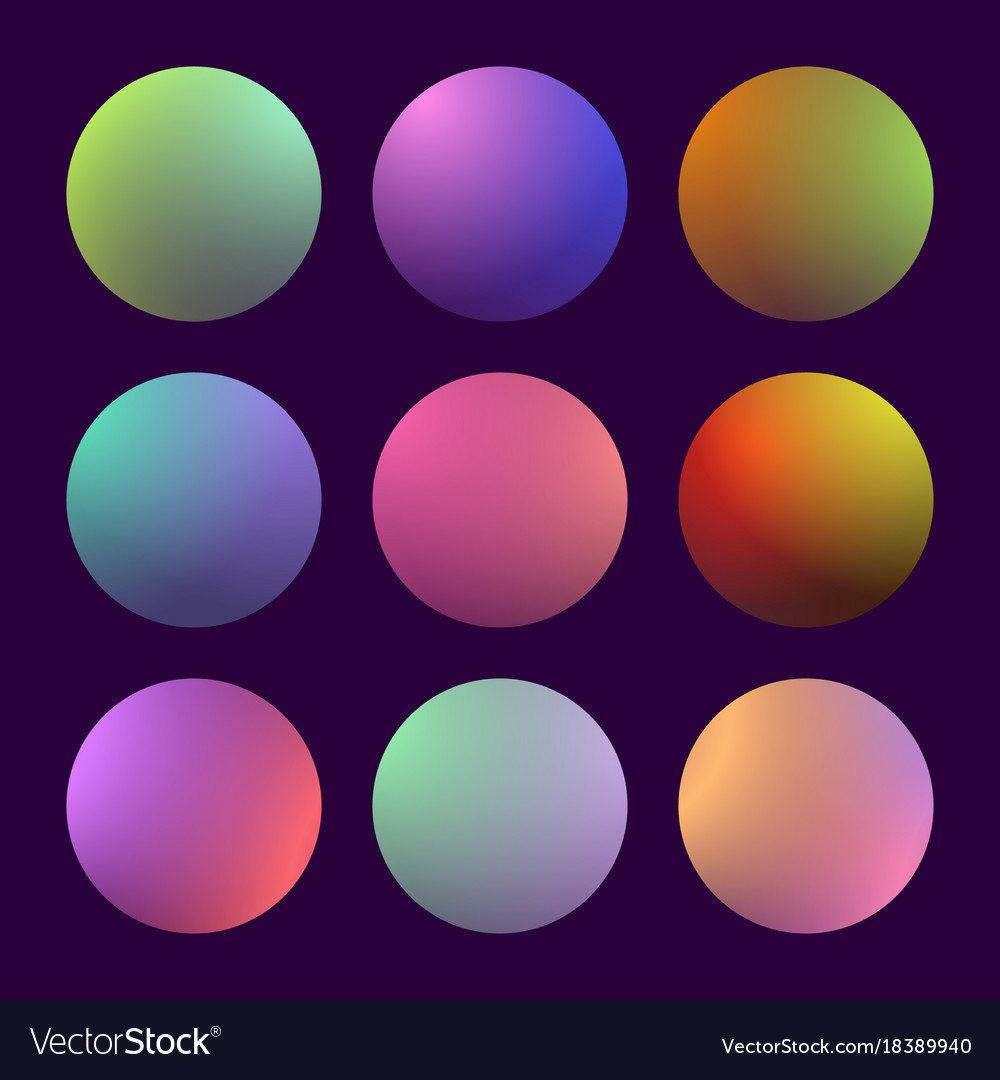 Modern 3d gradient set