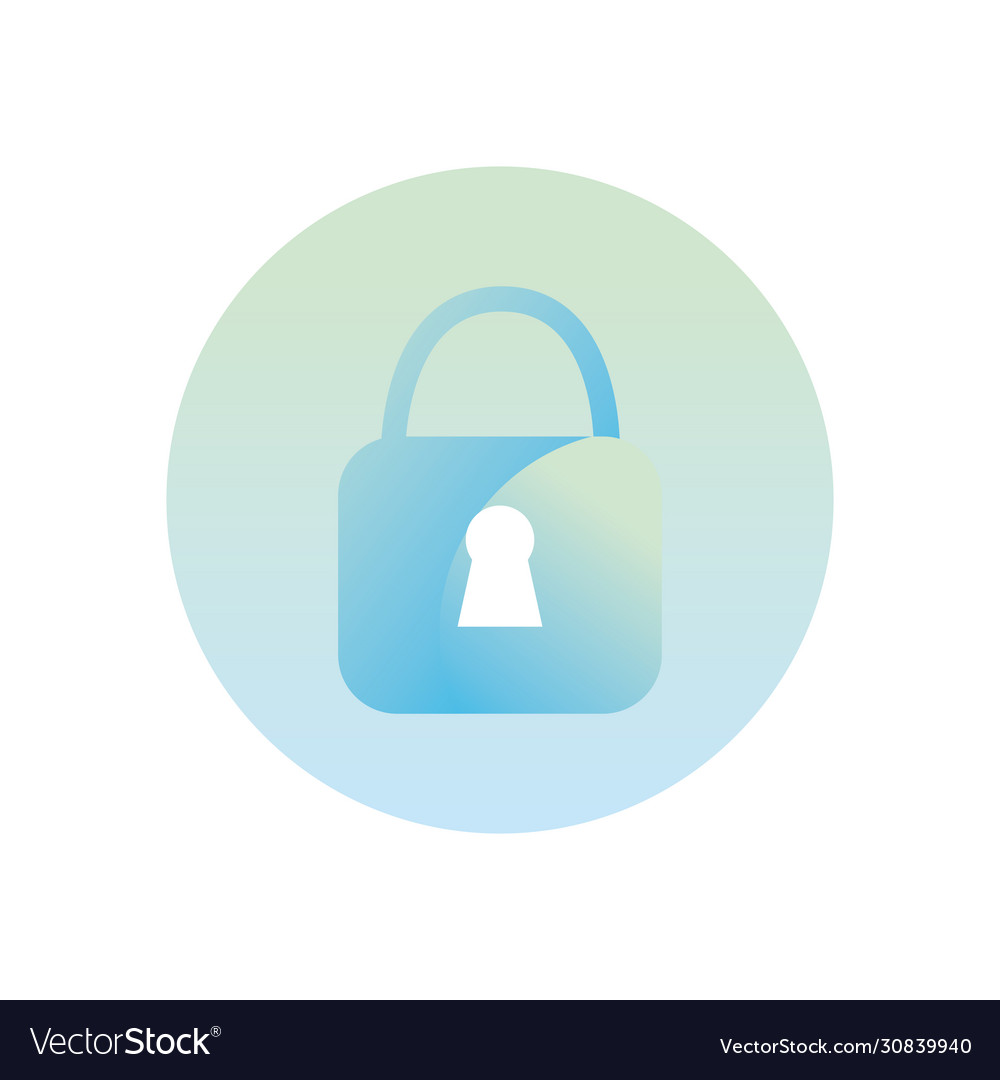 Padlock icon gradient style design