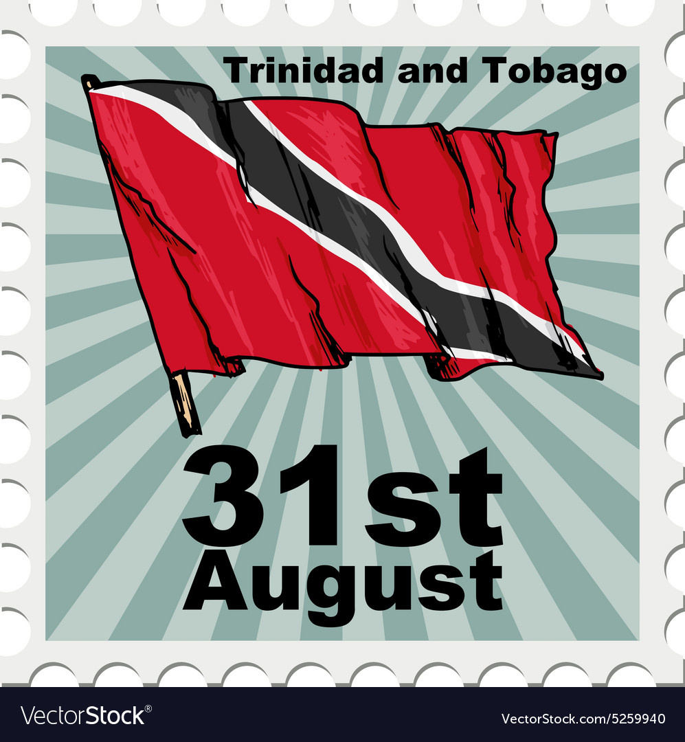 Post stamp of national day trinidad and tobago