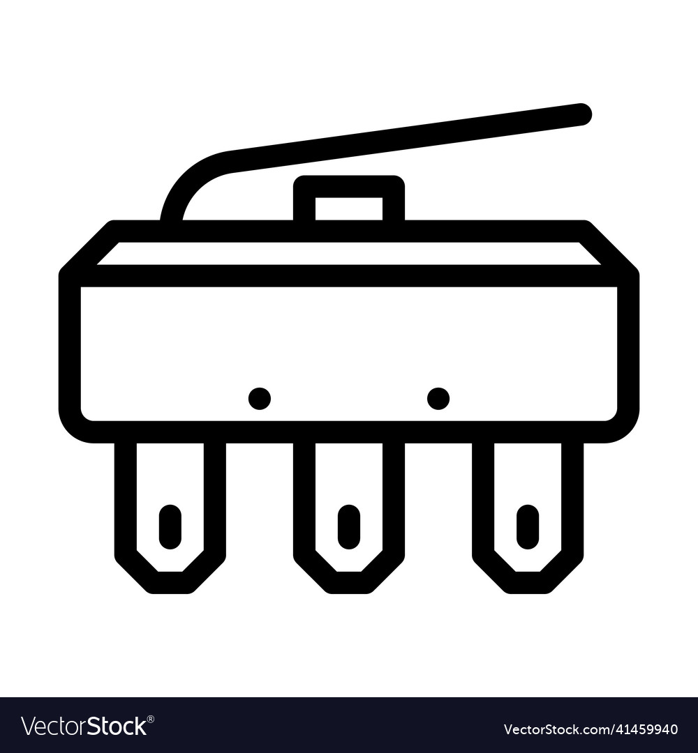 Push button switch line icon Vector Image Push button switch line icon