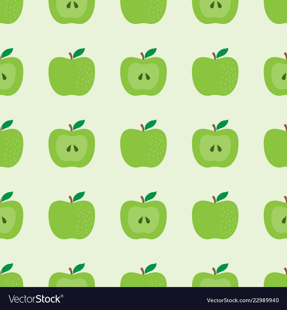 Seamless pattern with apple