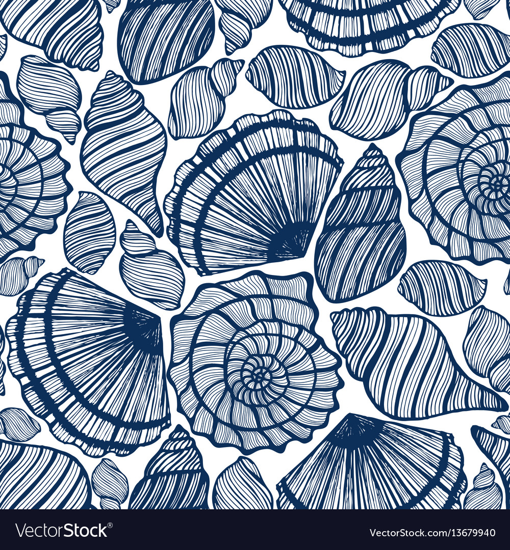 Seashell Pattern Background