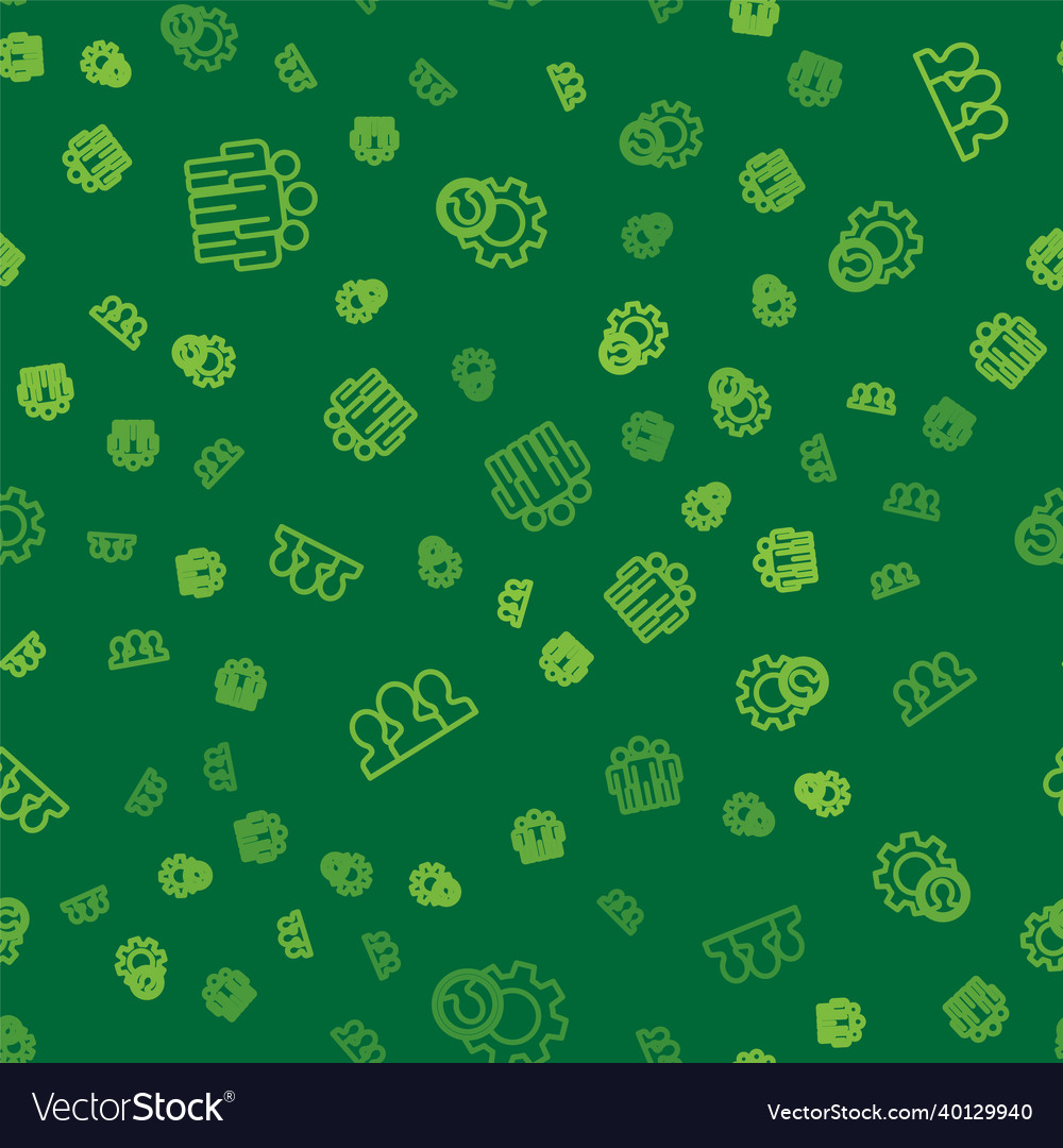 Set line users group and head hunting on seamless vector image Set line users group and head hunting on seamless