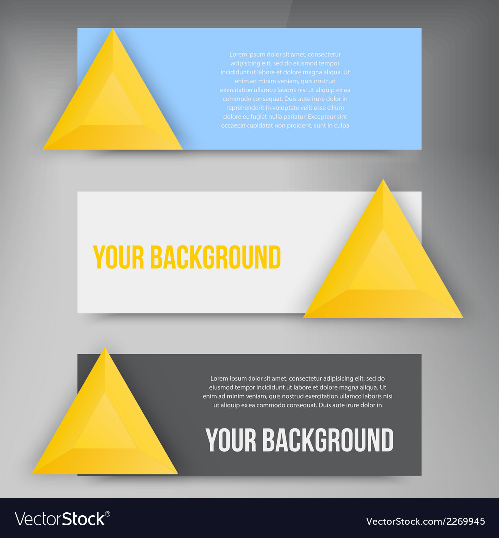 Abstract triangles template object web