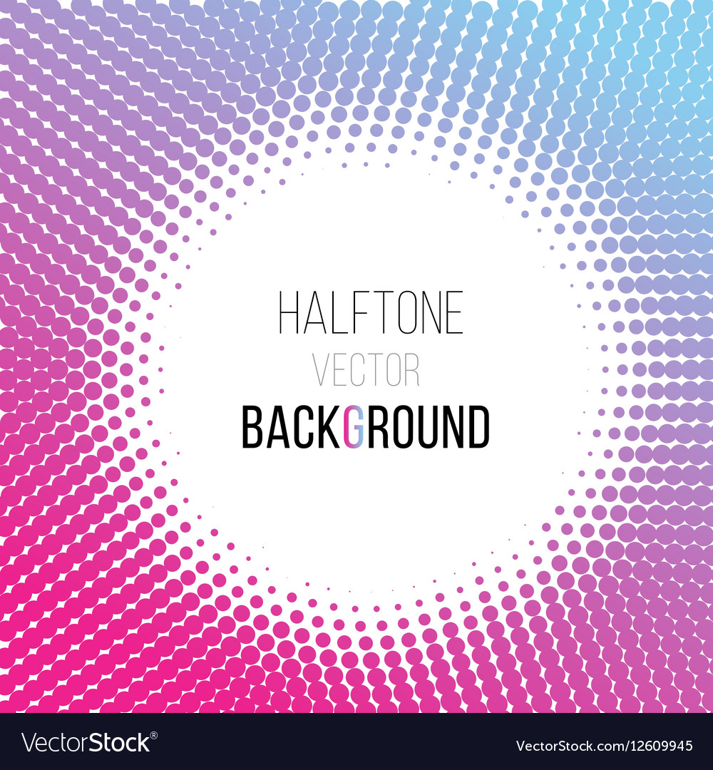 Color gradient dot halftone background