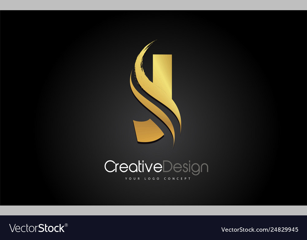 Elegant Gold Letter J Logo