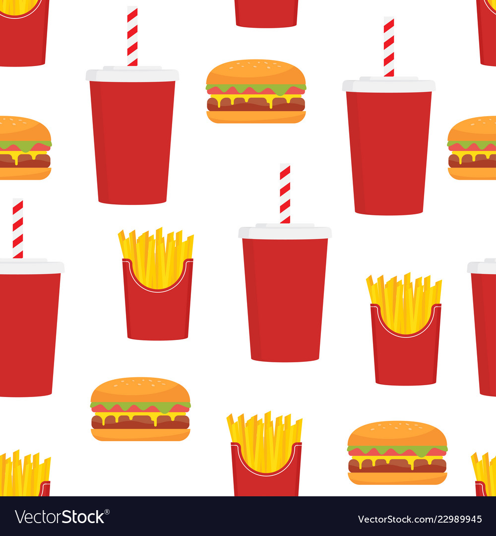 Fast food seamless pattern design