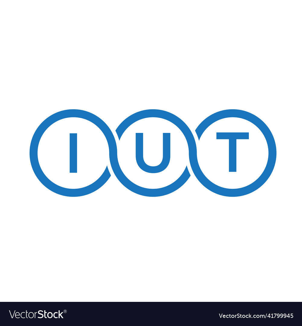 Iut letter logo design on white background Vector Image