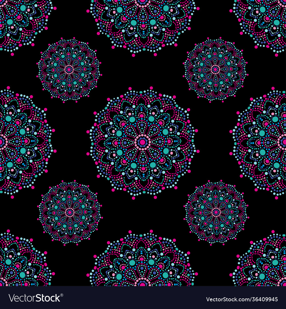 Mandala seamless pattern vector image Mandala seamless pattern