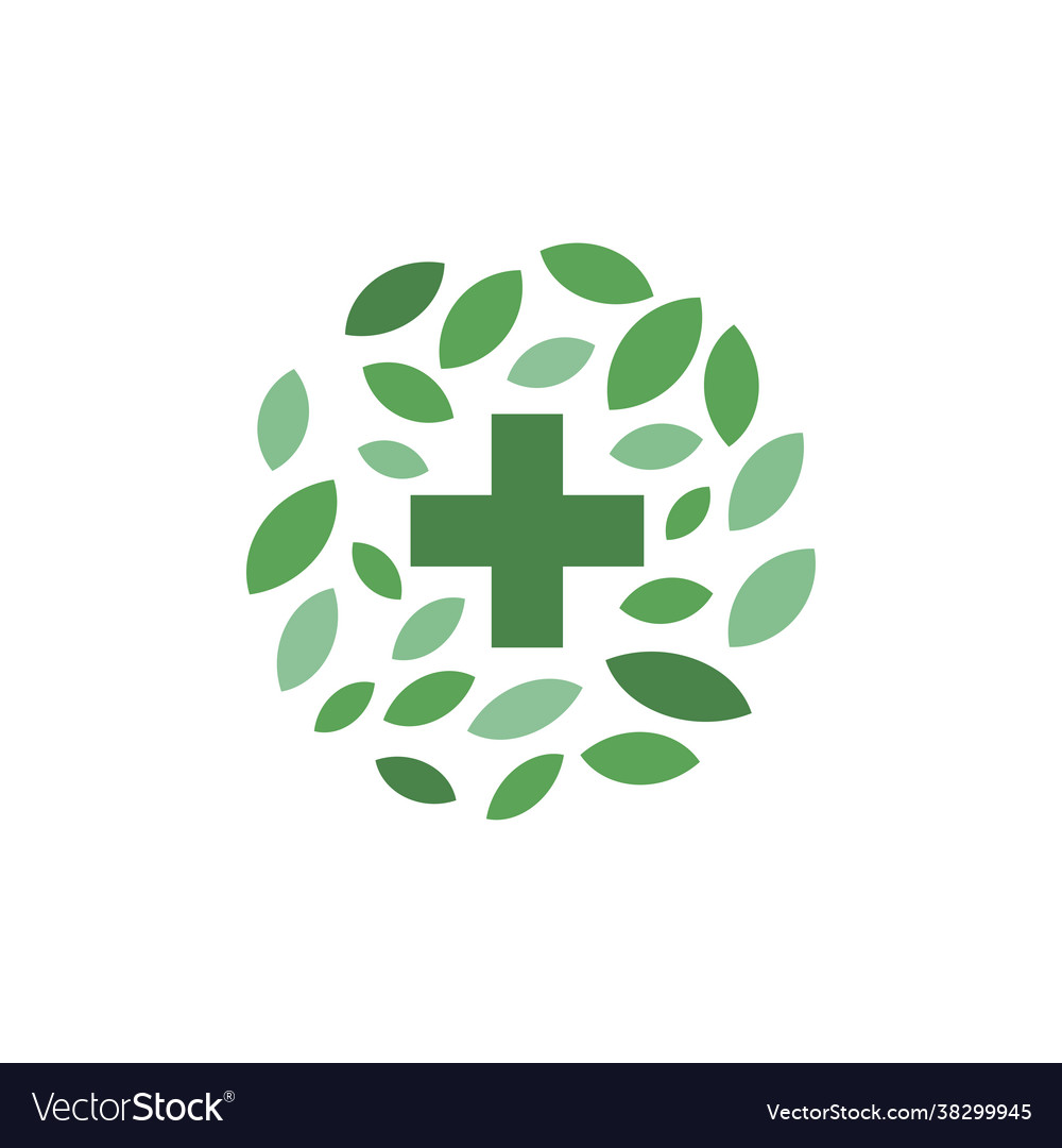 Natural medical logo Royalty Free Vector Image