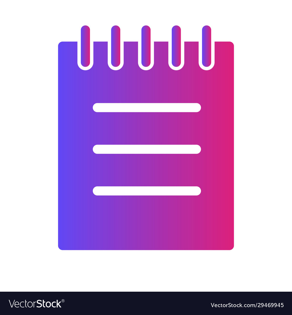 Note pad icon isolated on background