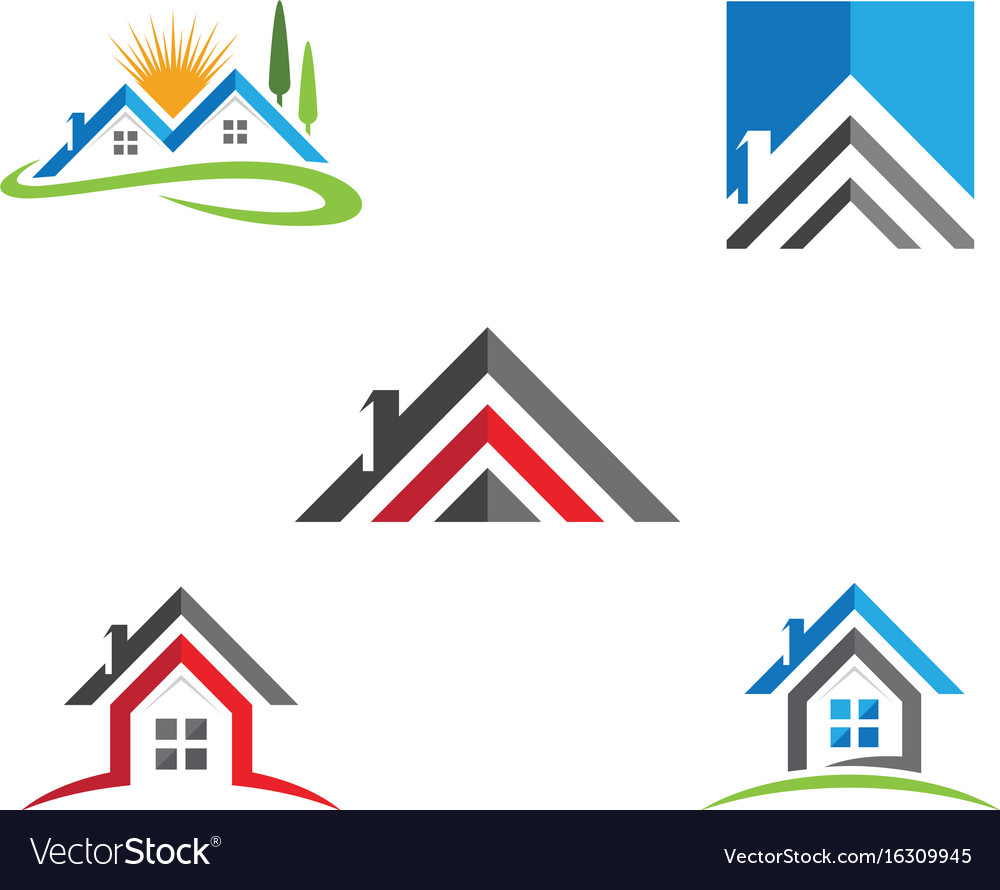 Real estate property and construction logo design Vector Image