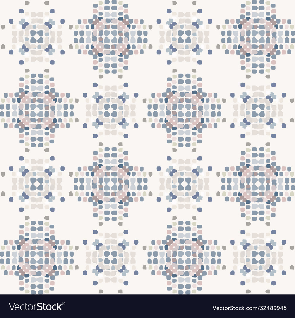 Seamless minimal geo shape pattern design neutral vector image Seamless minimal geo shape pattern design neutral