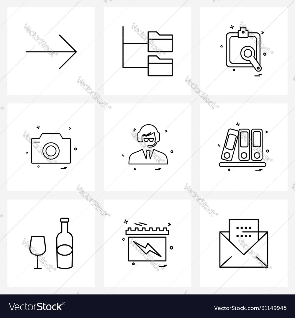Set 9 ui icons and symbols for profile avatar