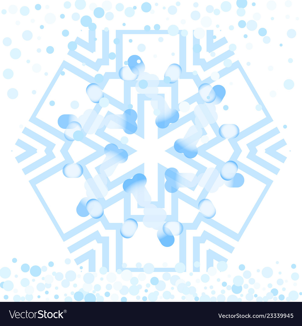 Simple snowflake icon isolated on white background vector image Simple snowflake icon isolated on white background