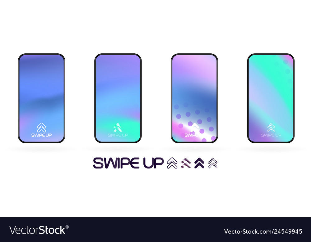 Swipe up template with abstract backdrop vector image Swipe up template with abstract backdrop