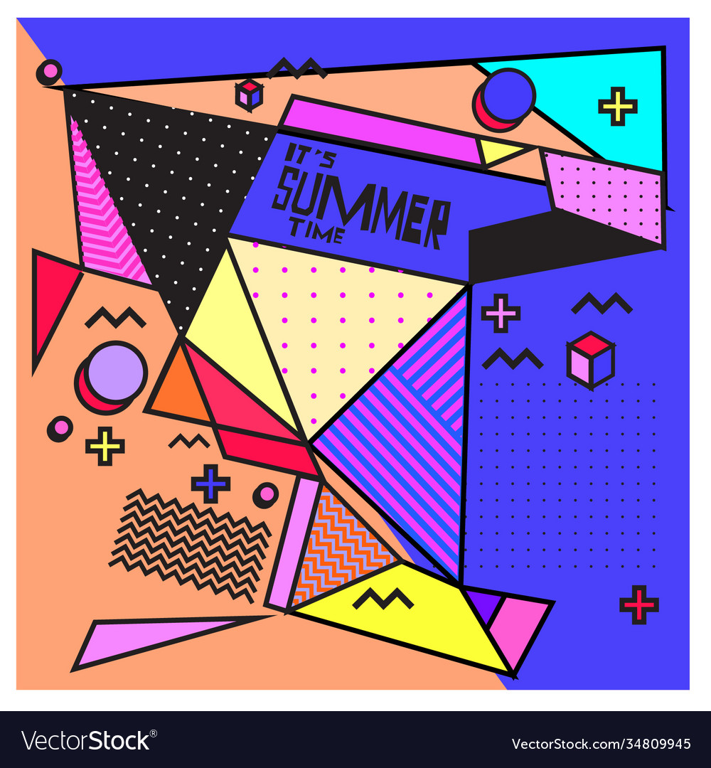 Triangle geometric forms for summer events Vector Image Triangle geometric forms for summer events