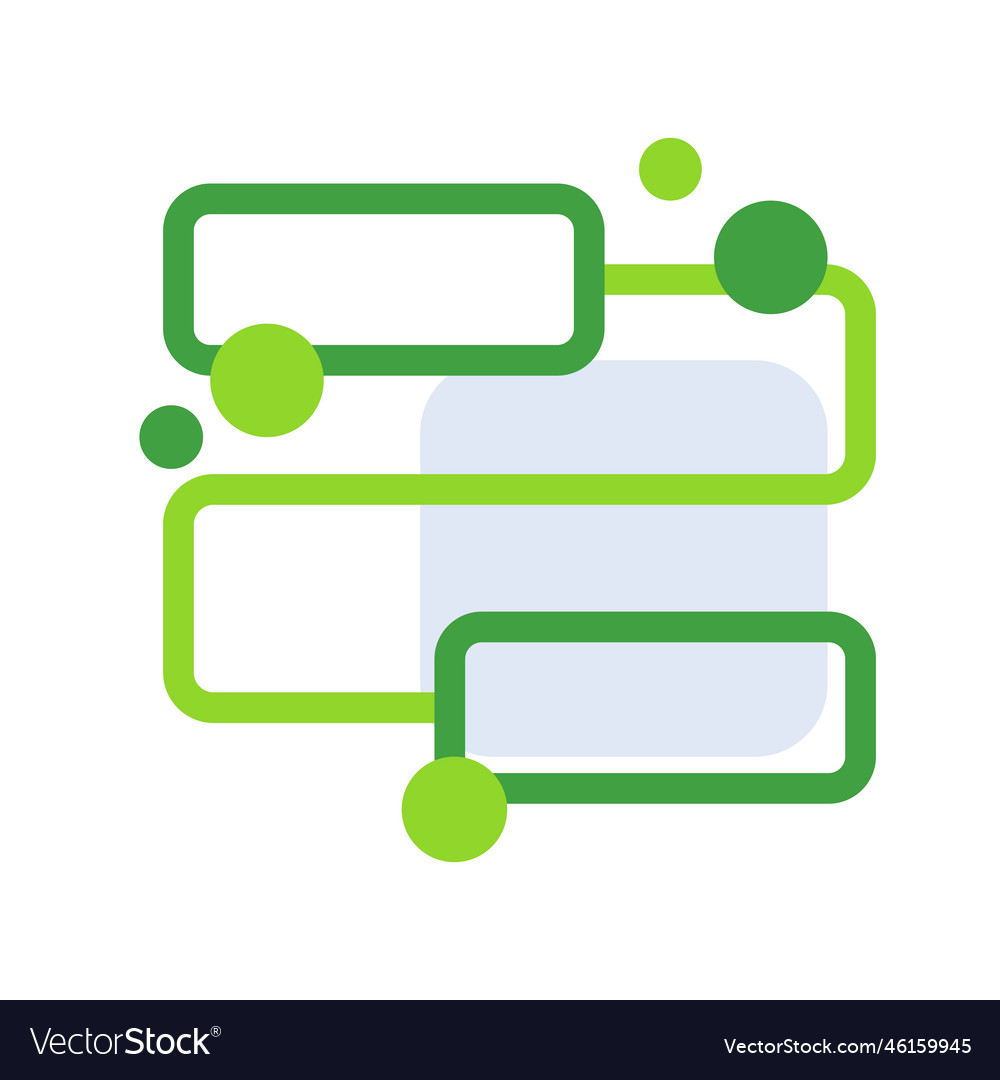 Work flow business people icon with green outline