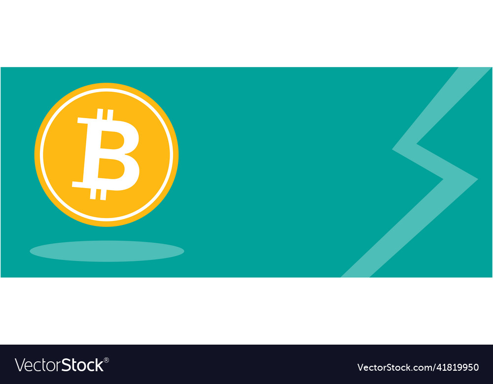 Bitcoin with a simple green background