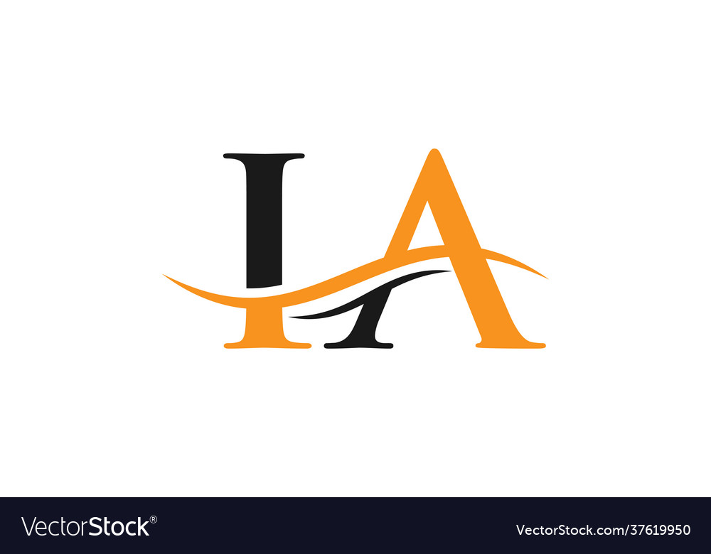 Kreativer ia Brief mit Luxus-Konzept Logo eps vector image Kreativer ia Brief mit Luxus-Konzept Logo eps