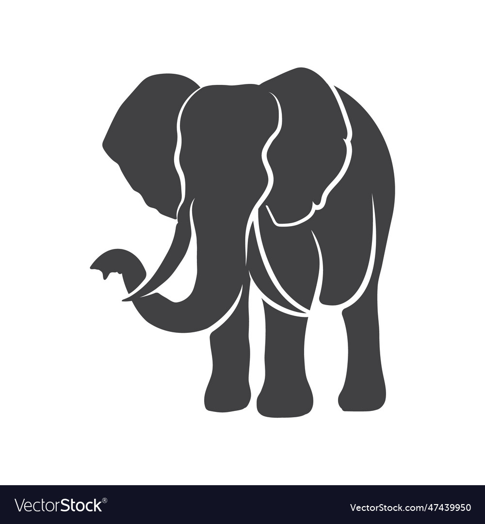 Elephant silhouette logo icon