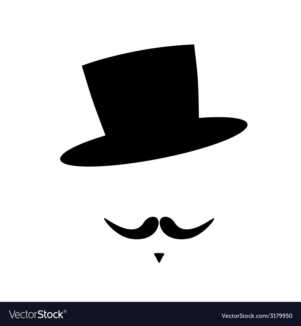 Face With Mustache Royalty Free Vector Image - Vectorstock