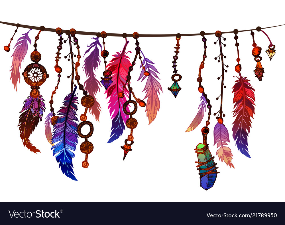 Feather & Crystal Border