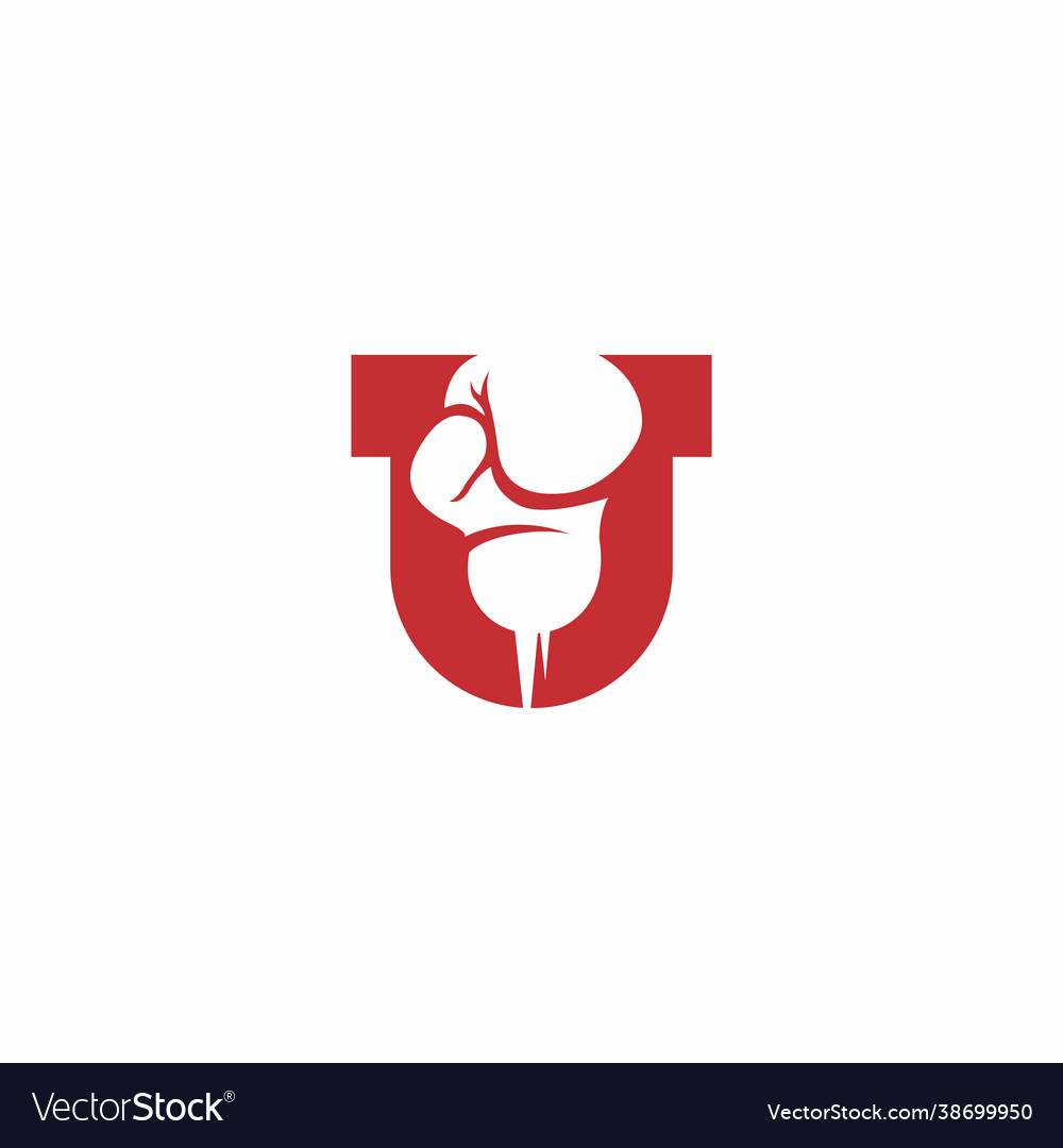 Letter U Boxing Logo